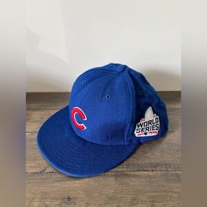 New Era Chicago Cubs 59FIFTY fitted cap commemorating their 2016 World